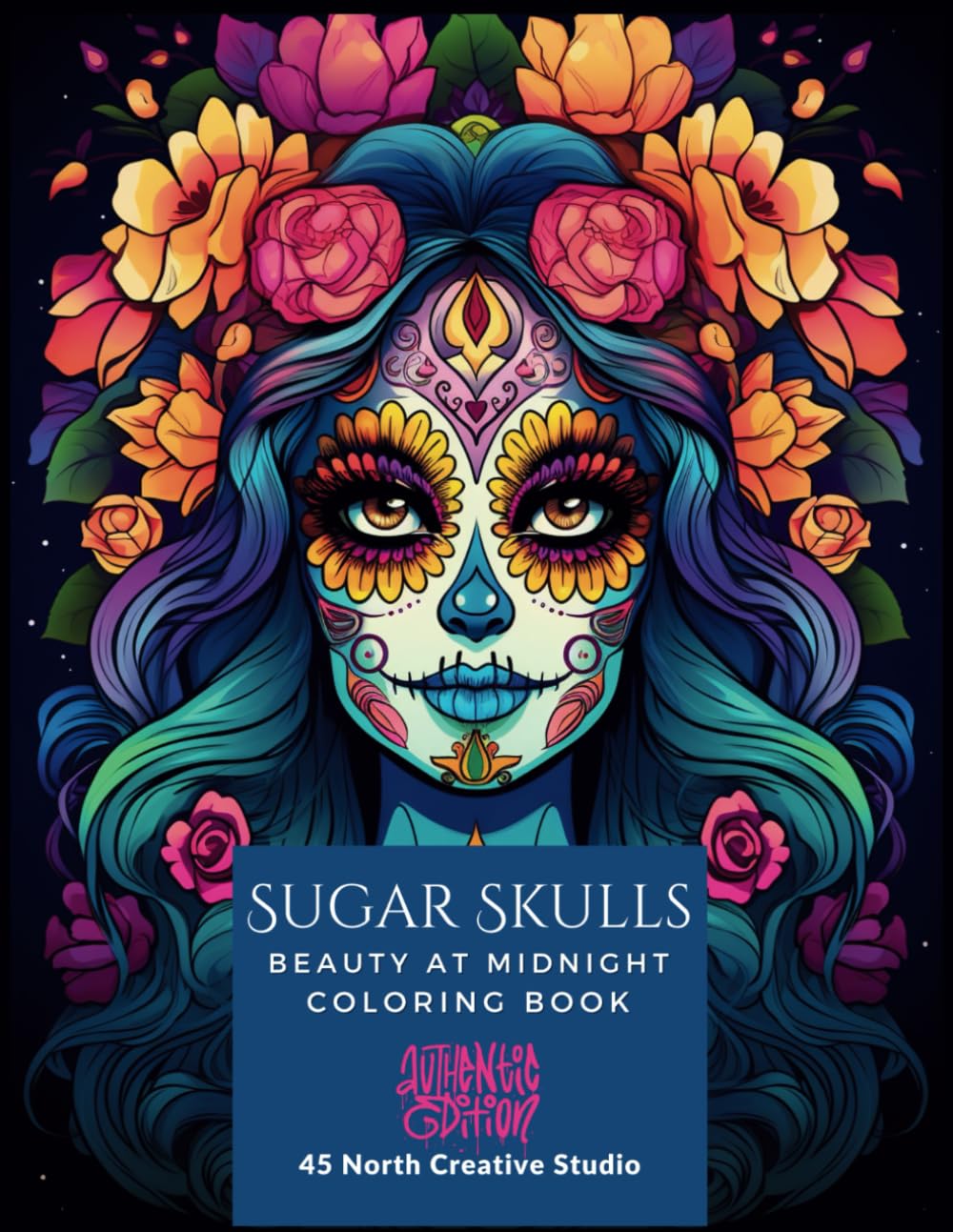 SUGAR SKULLS Beauty At Midnight Coloring Book